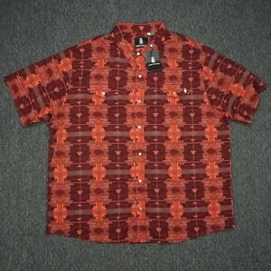 Raised‎ By Coyotes Shirt Men 3XL Red Bufflao Plaid Pearl Snap Western NWT